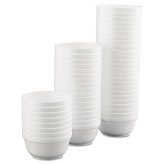 Insulated Foam Bowls, 12 oz, White, 50/Pack, 20 Packs/Carton