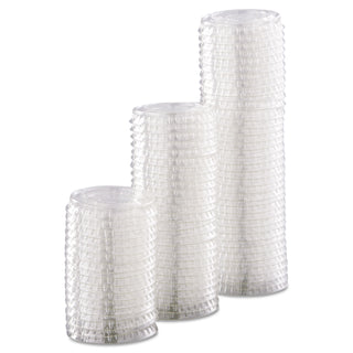 Portion/Souffle Cup Lids, Fits 0.5 oz to 1 oz Cups, PET, Clear, 125 Pack, 20 Packs/Carton