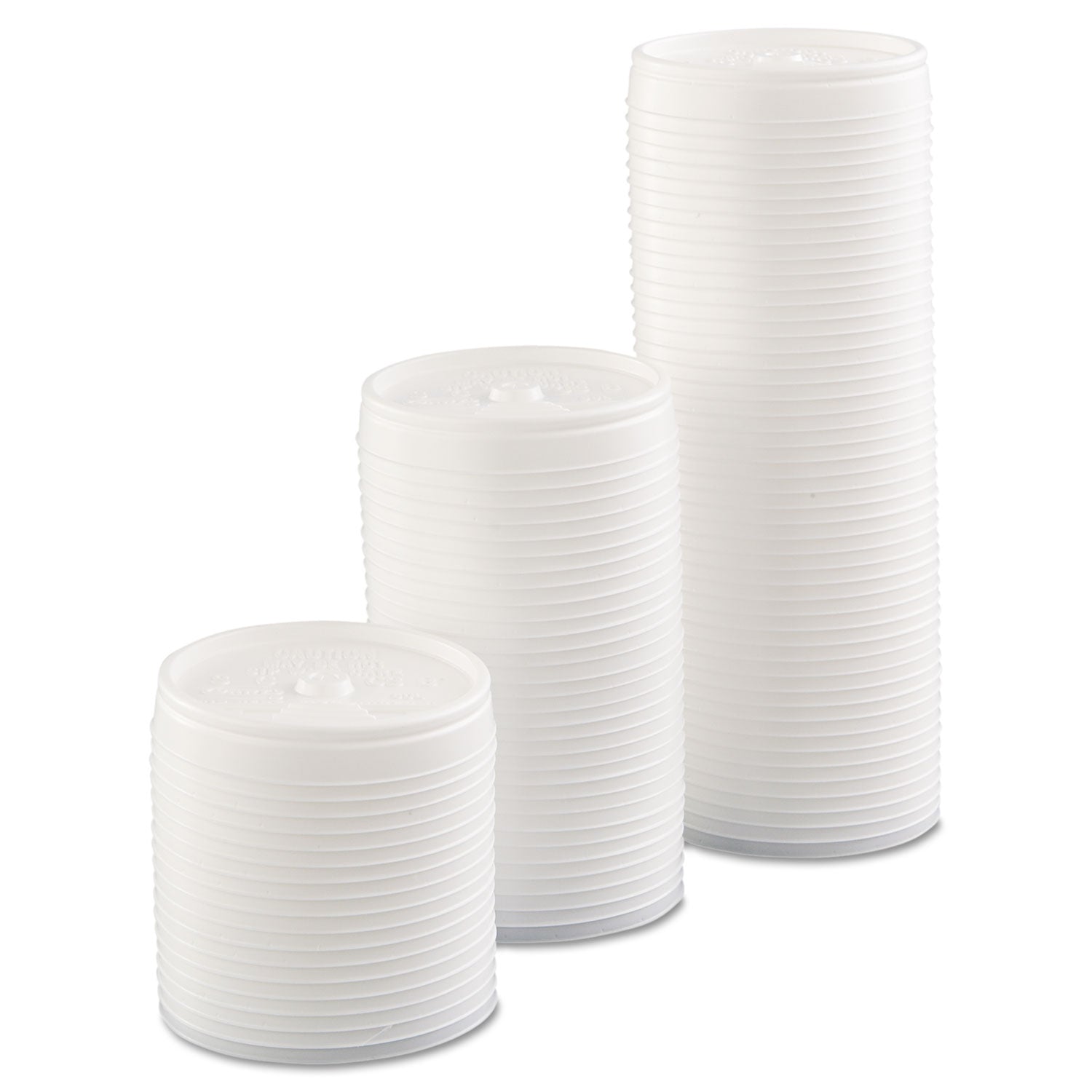 Sip Thru Lids, Fits 6 oz to 10 oz Cups, White, 100/Pack, 10 Packs/Carton - 