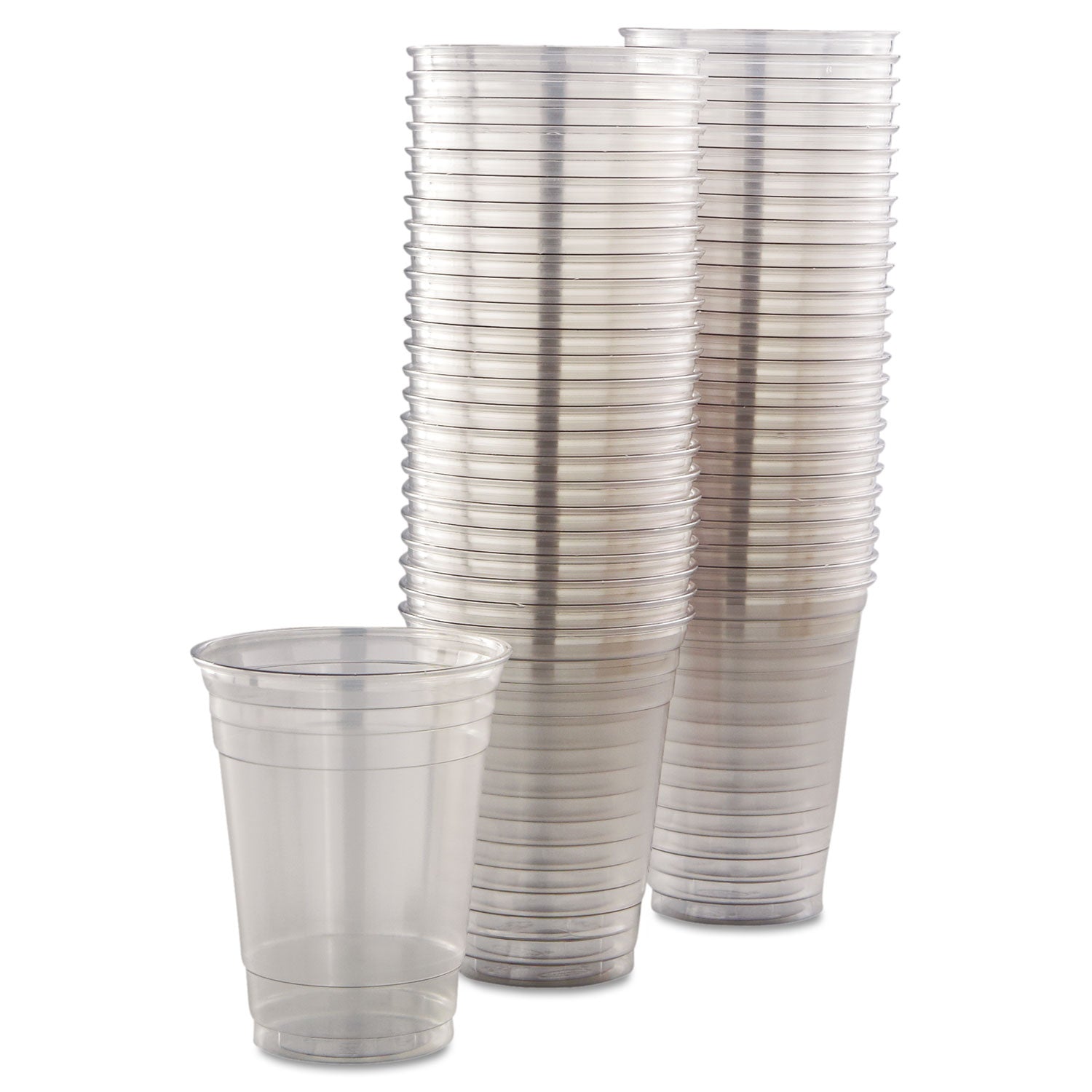 Ultra Clear PET Cups, 16 oz, Squat, 50/Bag, 20 Bags/Carton - 