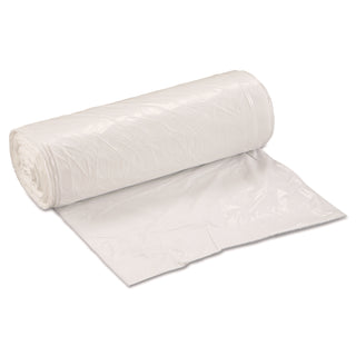 Low-Density Commercial Can Liners, Coreless Interleaved Roll, 30 gal, 0.8 mil, 30" x 36", White, 25 Bags/Roll, 8 Rolls/Carton