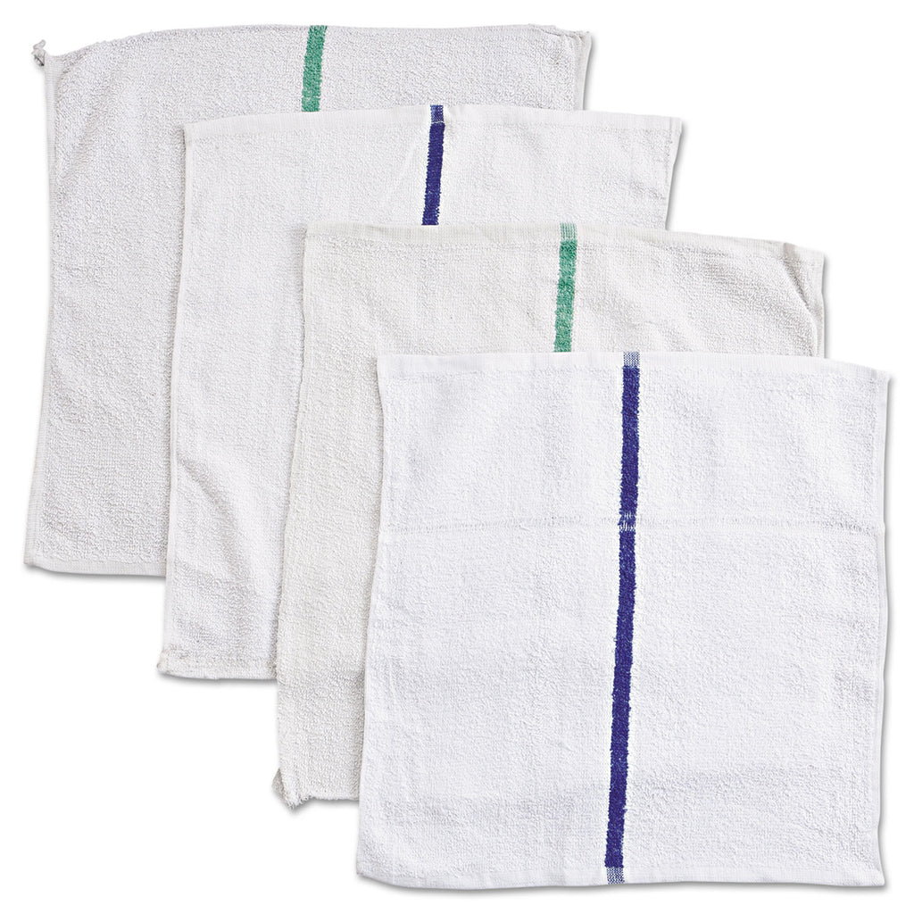 Counter Cloth/Bar Mop, 15.5 x 17, White, Cotton, 60/Carton