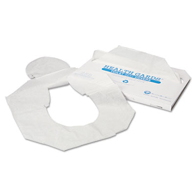 Health Gards Toilet Seat Covers, Half-Fold, 14.25 x 16.5, White, 250/Pack, 4 Packs/Carton - 