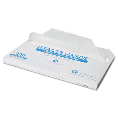 Health Gards Toilet Seat Covers, Half-Fold, 14.25 x 16.5, White, 250/Pack, 4 Packs/Carton - 