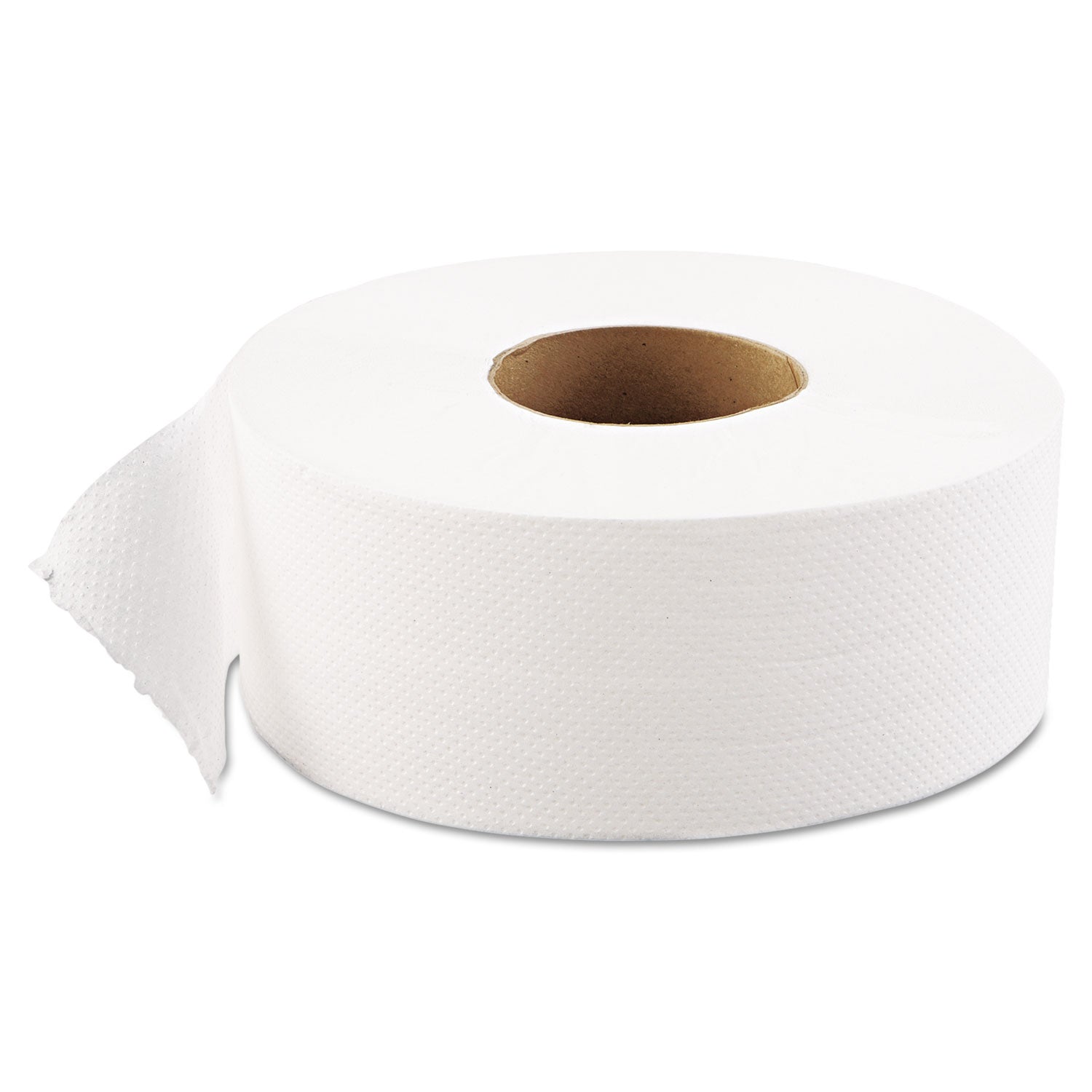 JRT Jumbo Bath Tissue, Septic Safe, 1-Ply, White, 3.3 x 1,200 ft, 12 Rolls/Carton - 