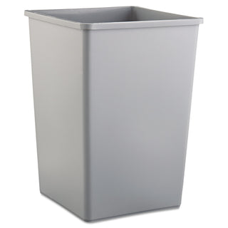 Untouchable Waste Container, Square, Plastic, 35gal, Gray
