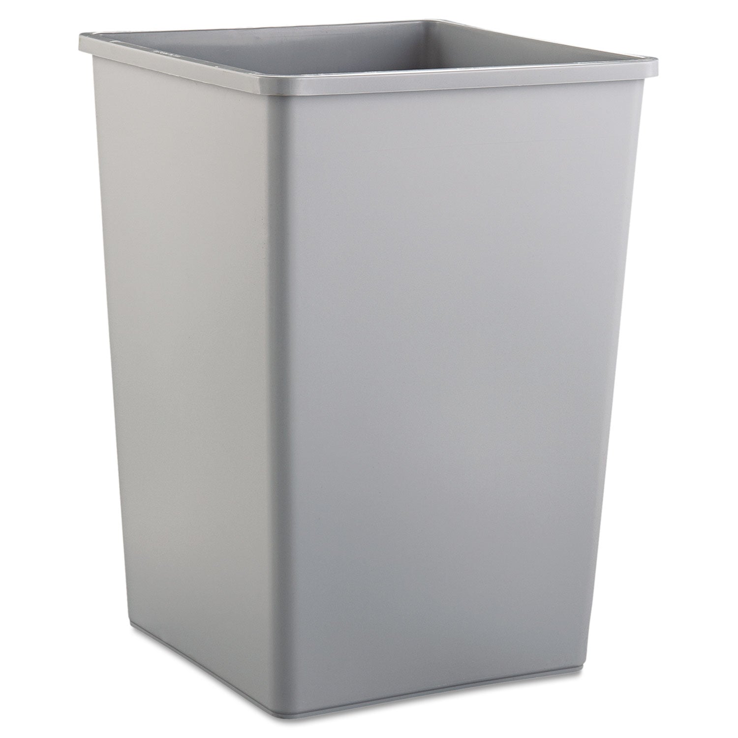 Untouchable Waste Container, Square, Plastic, 35gal, Gray - 1