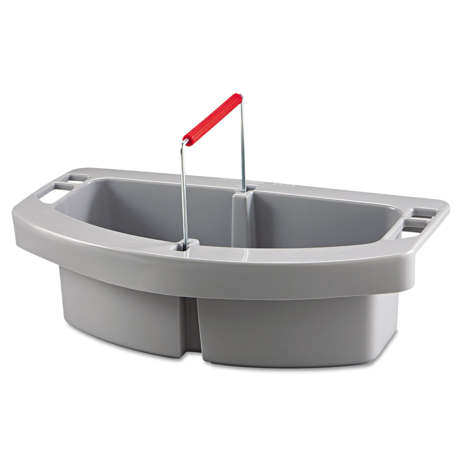 Maid Caddy, 2-Comp, 16w x 9d x 5h, Gray - 1