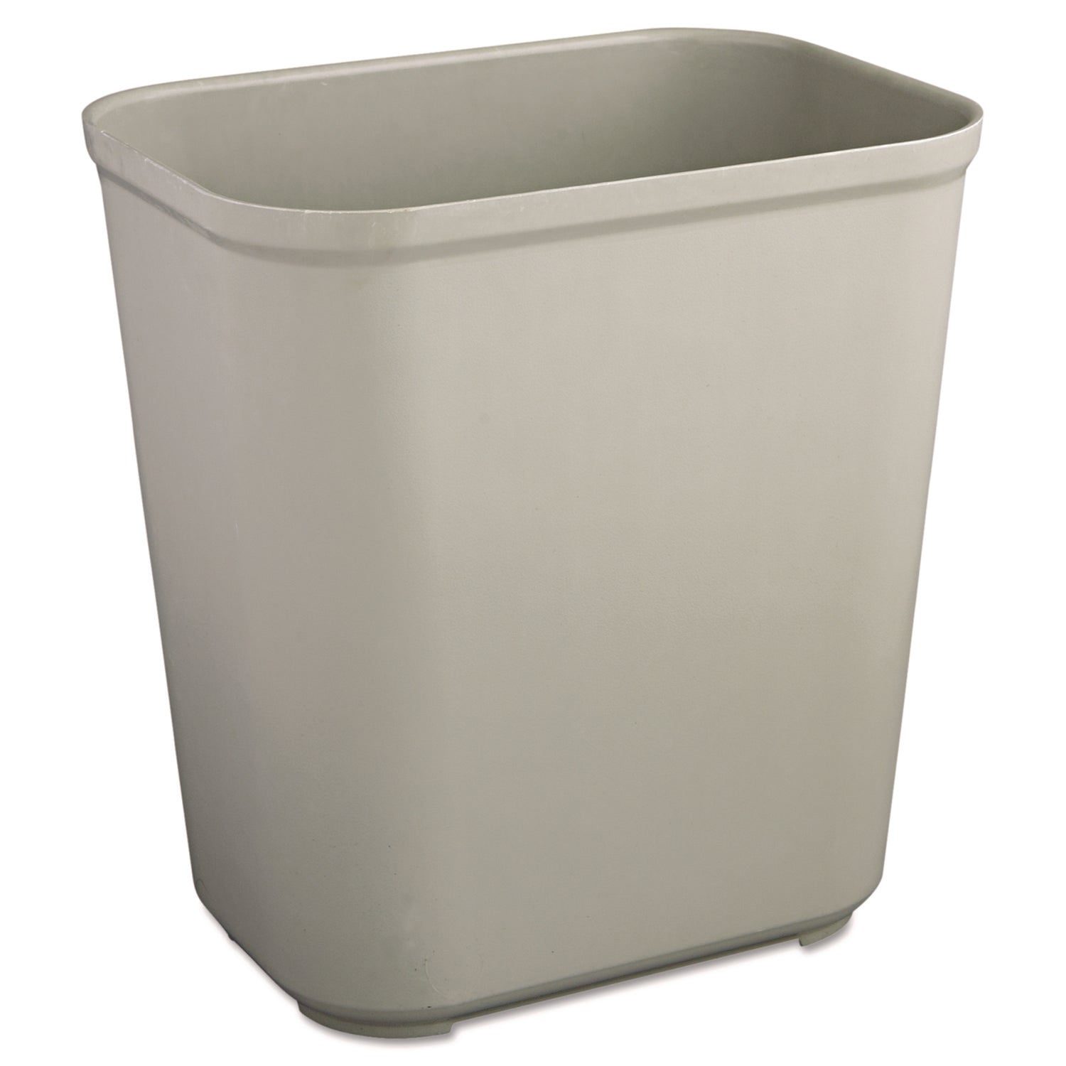 Fire-Resistant Wastebasket, Rectangular, Fiberglass, 7gal, Gray