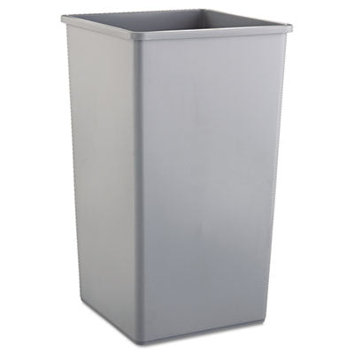 Untouchable Square Waste Receptacle, 50 gal, Plastic, Gray - 