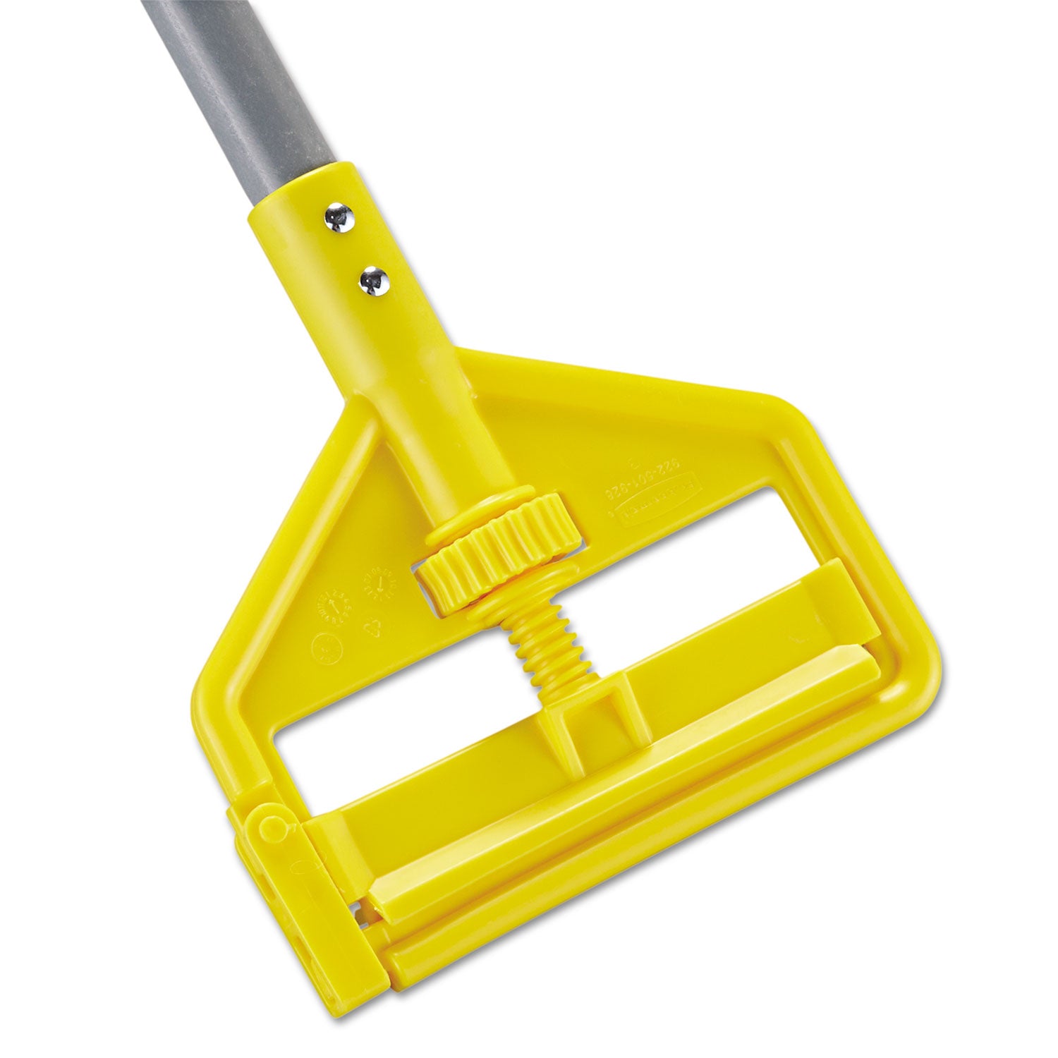 Invader Fiberglass Side-Gate Wet-Mop Handle, 1" dia x 54", Gray/Yellow - 
