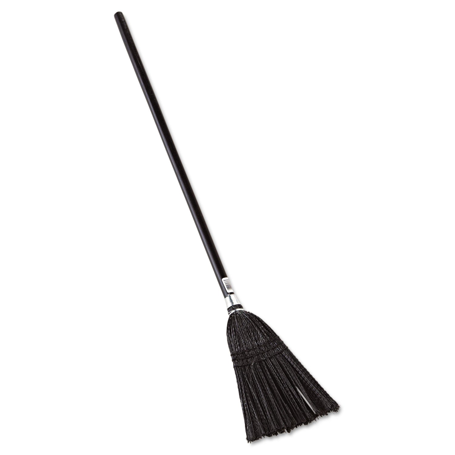 Lobby Pro Synthetic-Fill Broom, Synthetic Bristles, 37.5" Overall Length, Black - 