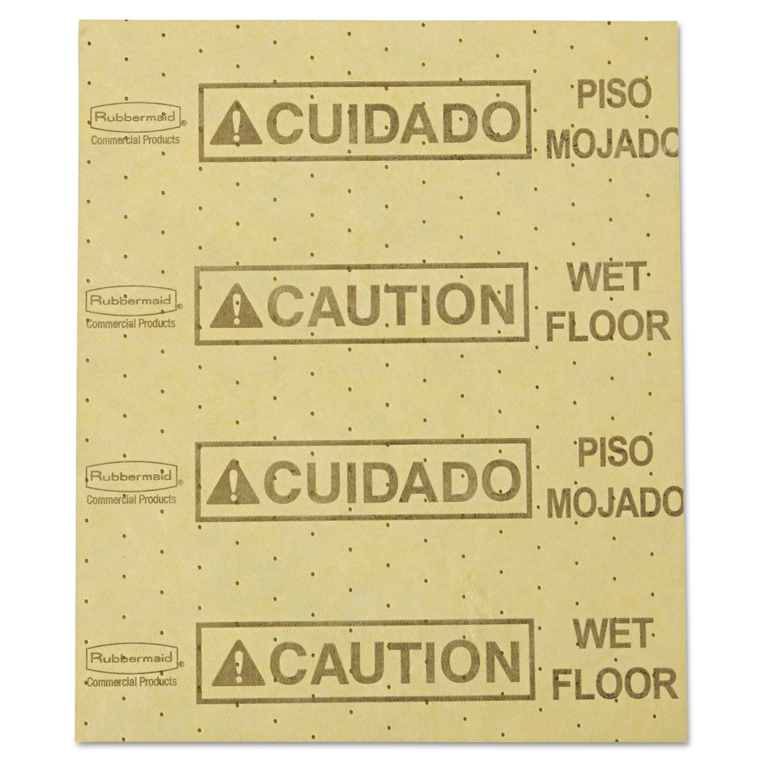 Over-the-Spill Pad, Caution Wet Floor, 16 oz, 16.5 x 20, 22 Sheets/Pad - 1