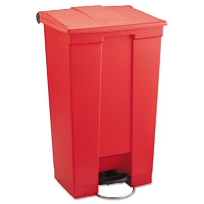 indoor-utility-step-on-waste-container-rectangular-plastic-23gal-red_rcp6146red - 1