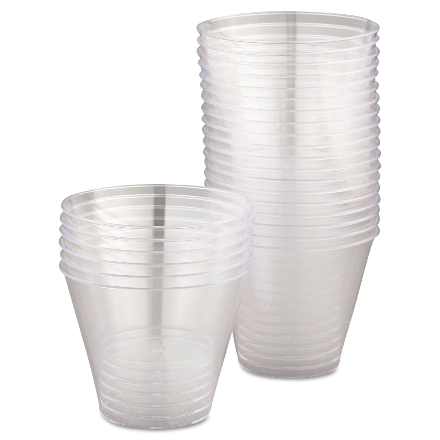 Comet Smooth Wall Tumblers, 9 oz, Clear, Squat, 25/Pack, 20 Packs/Carton