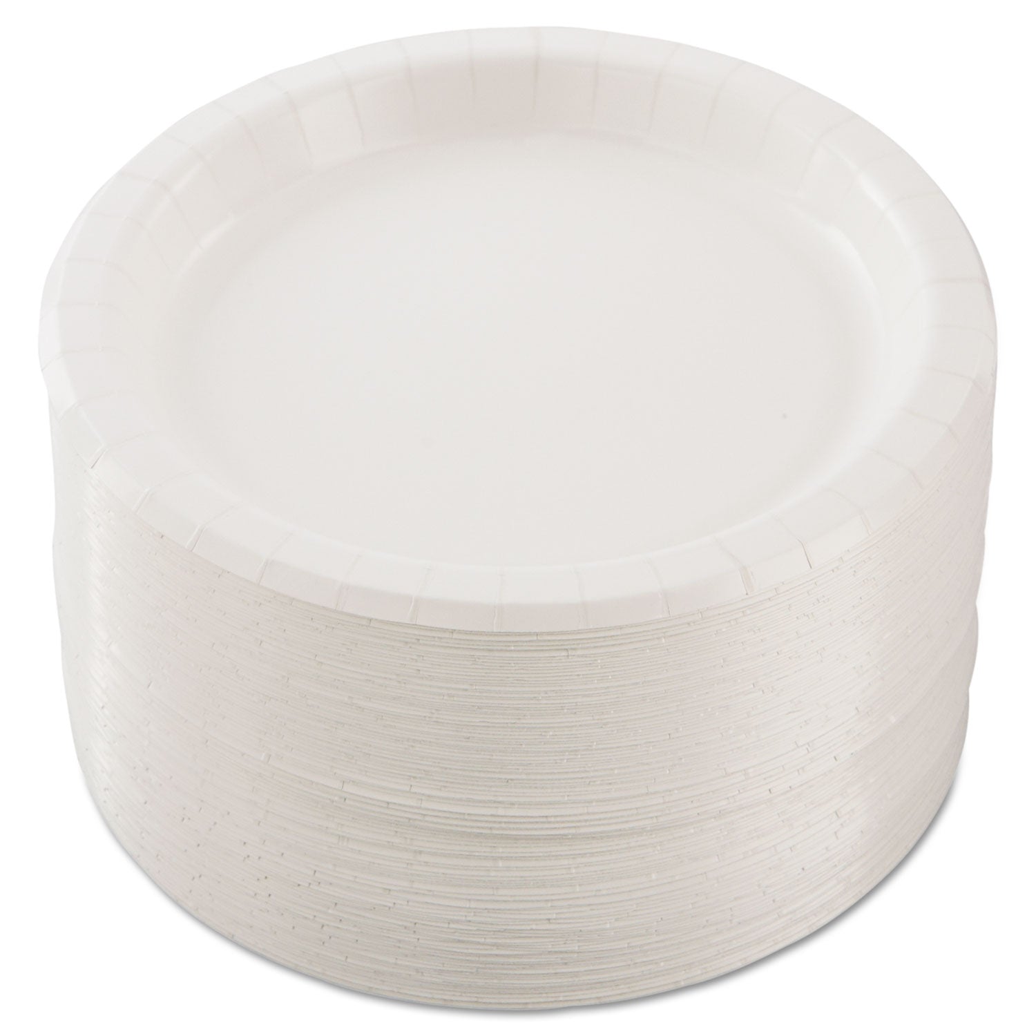 Bare Eco-Forward Clay-Coated Paper Dinnerware, ProPlanet Seal, Plate, 8.5" dia, White, 125/Pack, 4 Packs/Carton