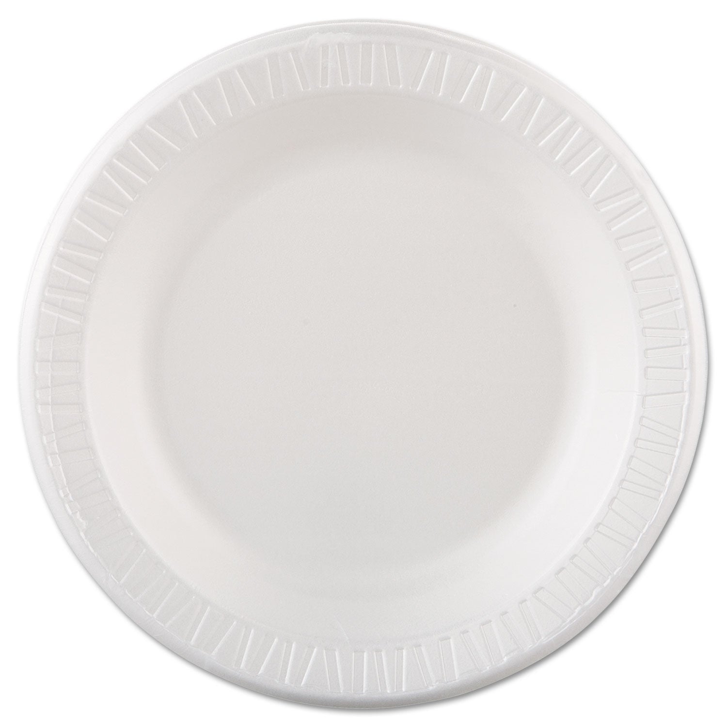 Quiet Classic Laminated Foam Dinnerware, Plate, 10.25" dia, White, 125/Pack, 4 Packs/Carton - 