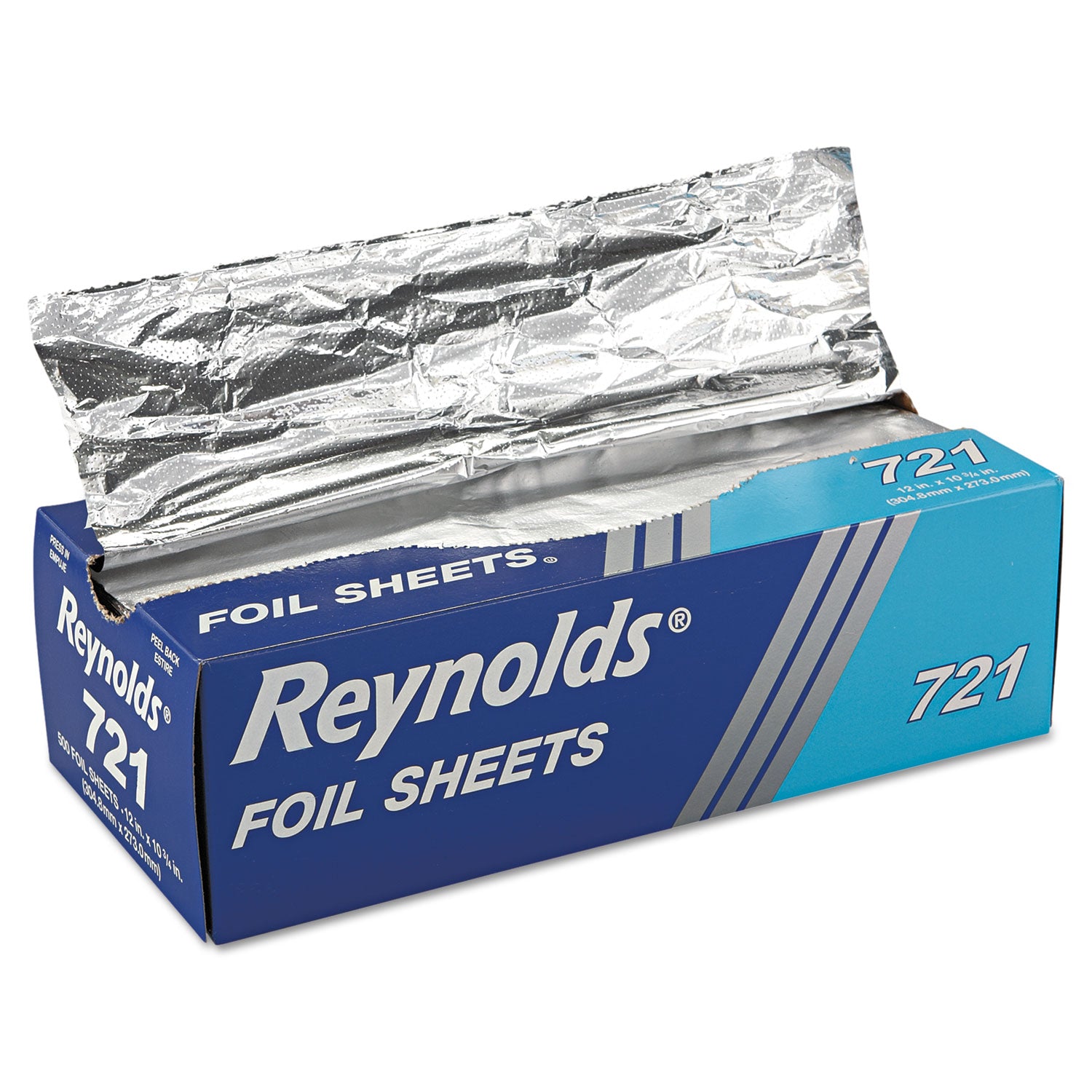 Interfolded Aluminum Foil Sheets, 12 x 10.75, Silver, 500/Box, 6 Boxes/Carton - 