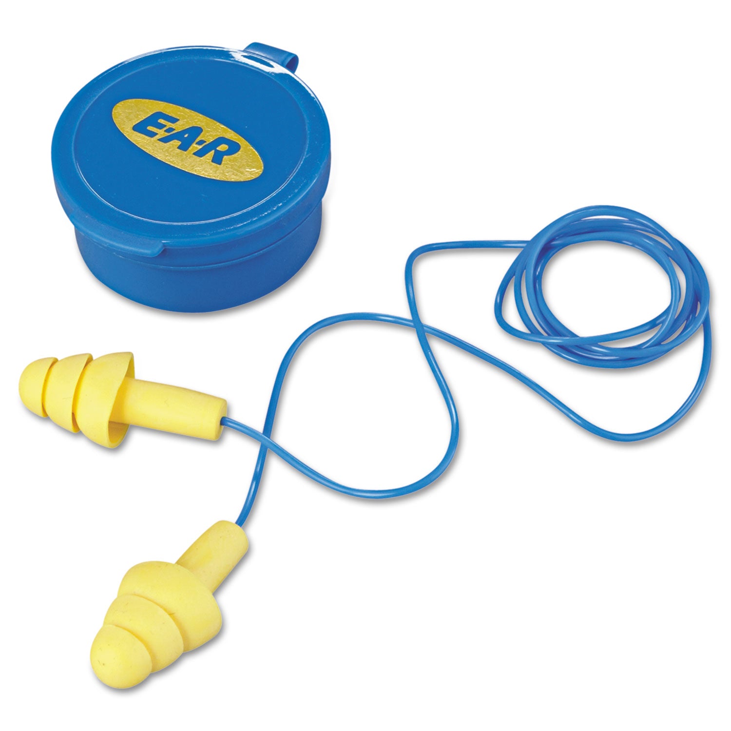 e-a-r-ultrafit-multi-use-earplugs-corded-25nrr-yellow-blue-50-pairs_mmm3404002 - 1