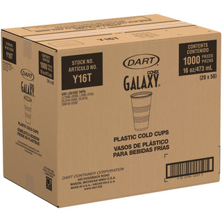 High-Impact Polystyrene Cold Cups, 16 oz, Translucent, 50 Cups/Sleeve, 20 Sleeves/Carton