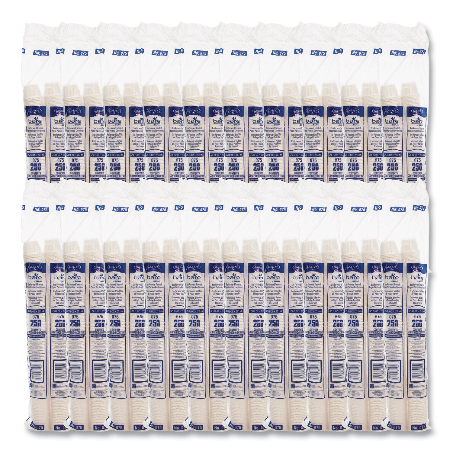 Paper Portion Cups, ProPlanet Seal, 0.75 oz, White, 250/Bag, 20 Bags/Carton