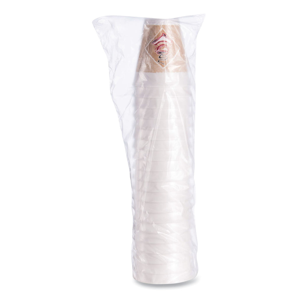 Cafe G Foam Hot/Cold Cups, 12 oz, Brown/Red/White, 1,000/Carton