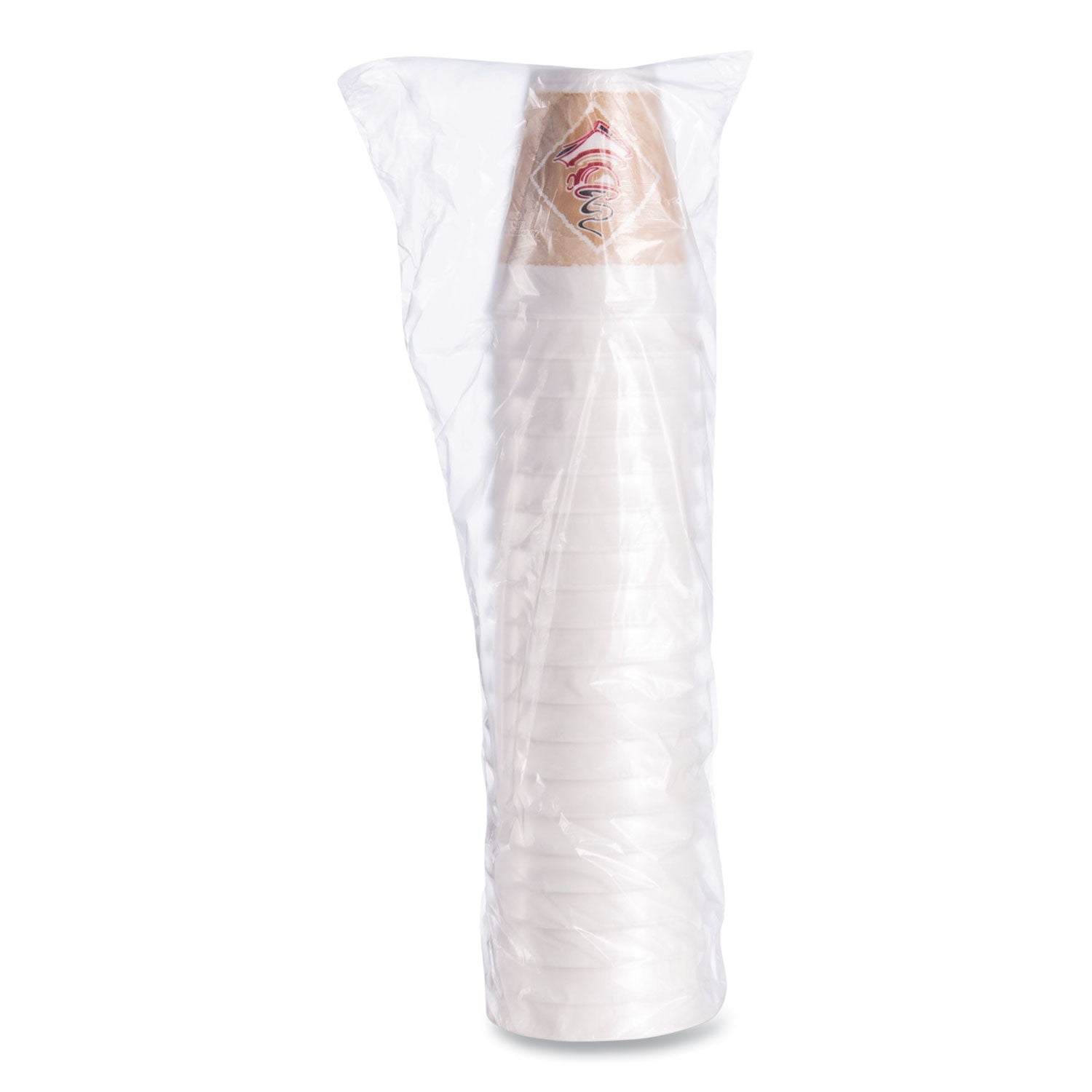 Cafe G Foam Hot/Cold Cups, 12 oz, Brown/Red/White, 1,000/Carton
