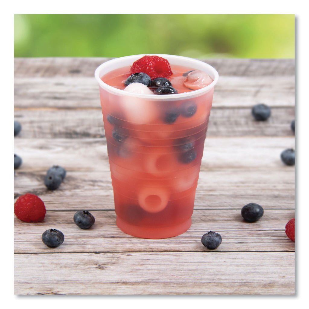High-Impact Polystyrene Cold Cups, 14 oz, Translucent, 50 Cups/Sleeve. 20 Sleeves/Carton
