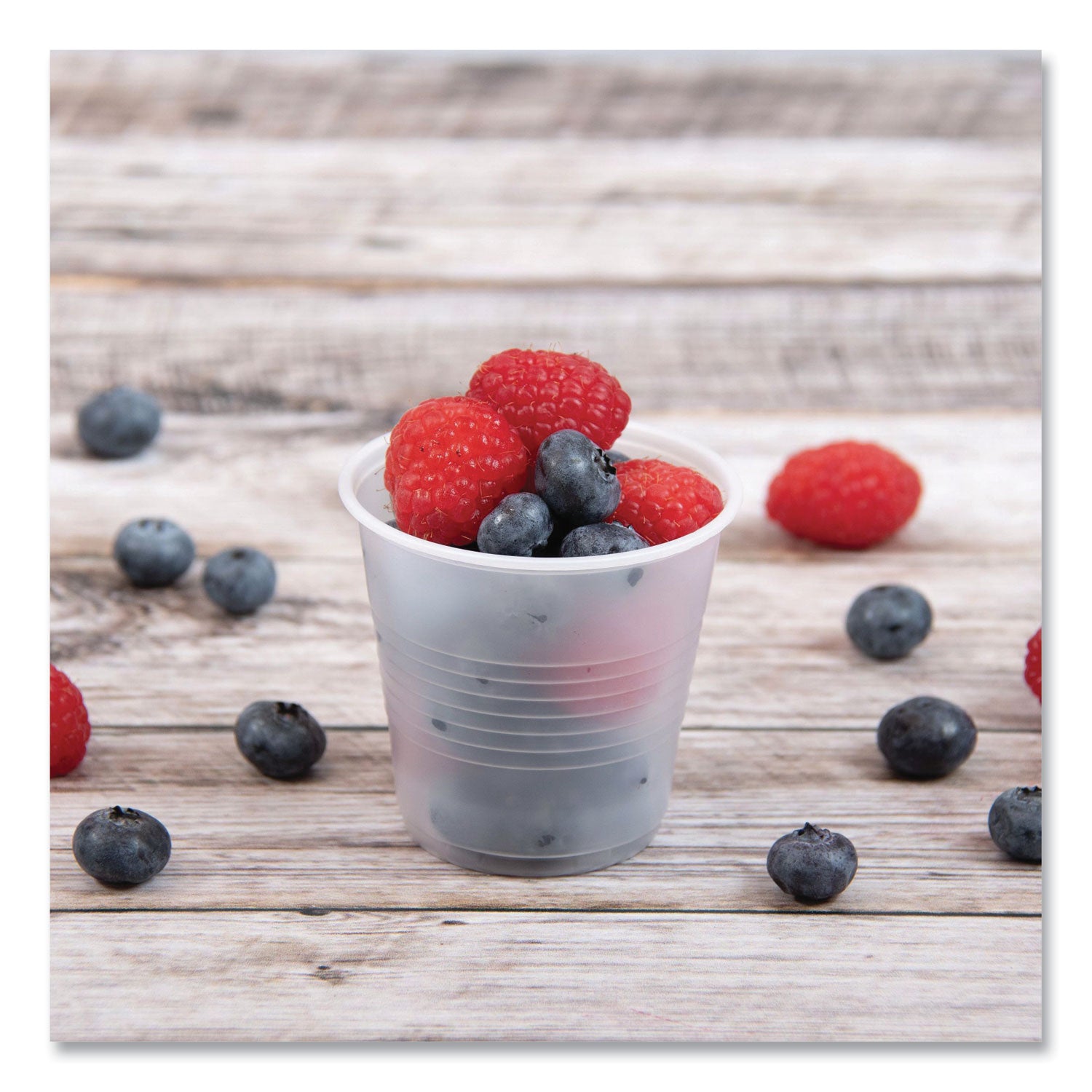 High-Impact Polystyrene Cold Cups, 3.5 oz, Translucent, 100 Cups/Sleeve, 25 Sleeves/Carton