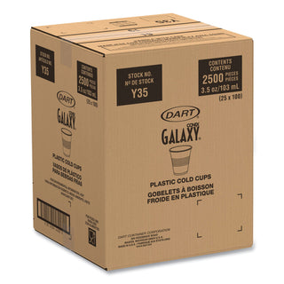 High-Impact Polystyrene Cold Cups, 3.5 oz, Translucent, 100 Cups/Sleeve, 25 Sleeves/Carton