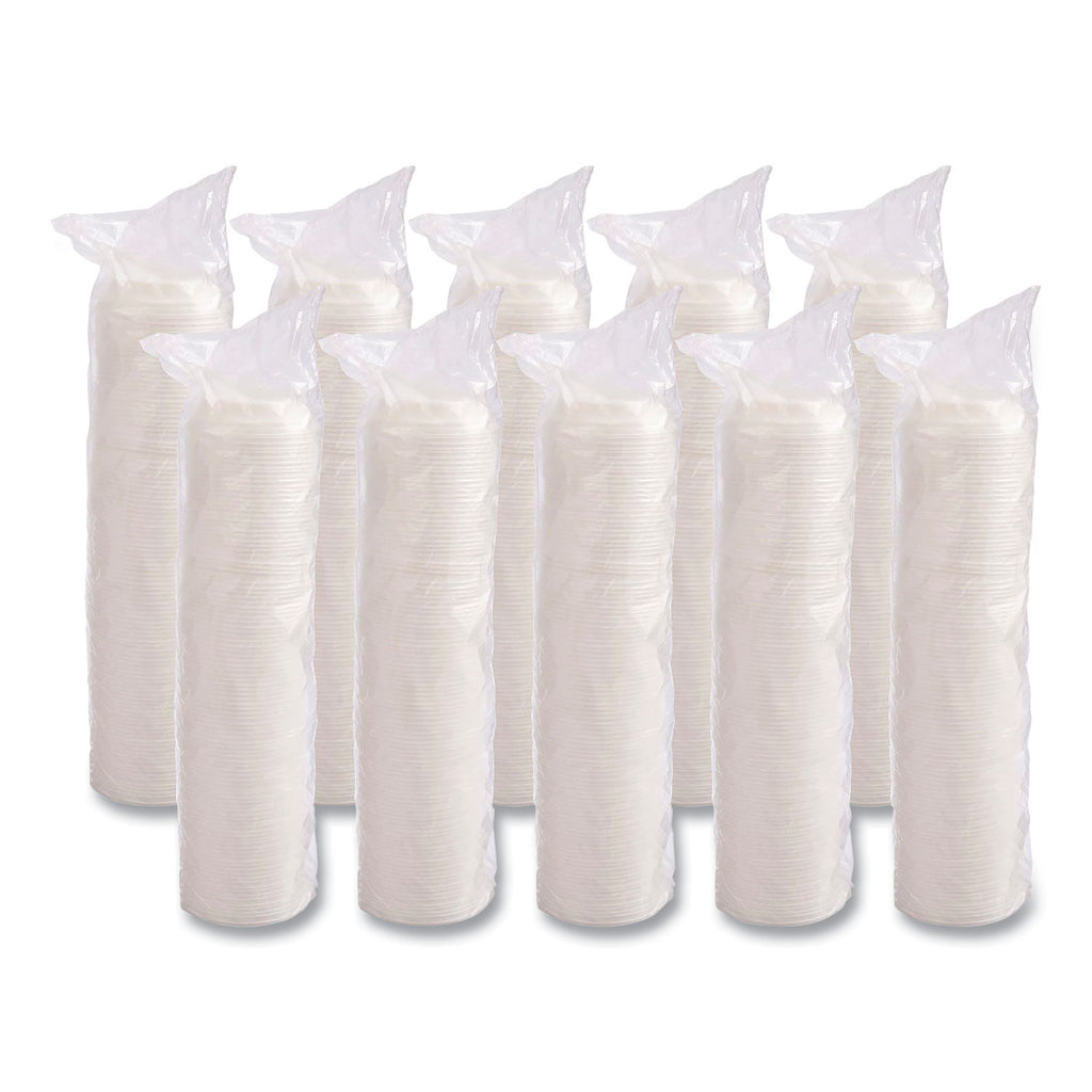 Cappuccino Dome Sipper Lids, Fits 12 oz, White, 1,000/Carton