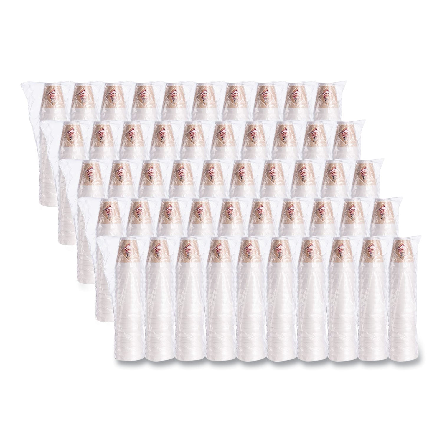 Cafe G Foam Hot/Cold Cups, 12 oz, Brown/Red/White, 1,000/Carton