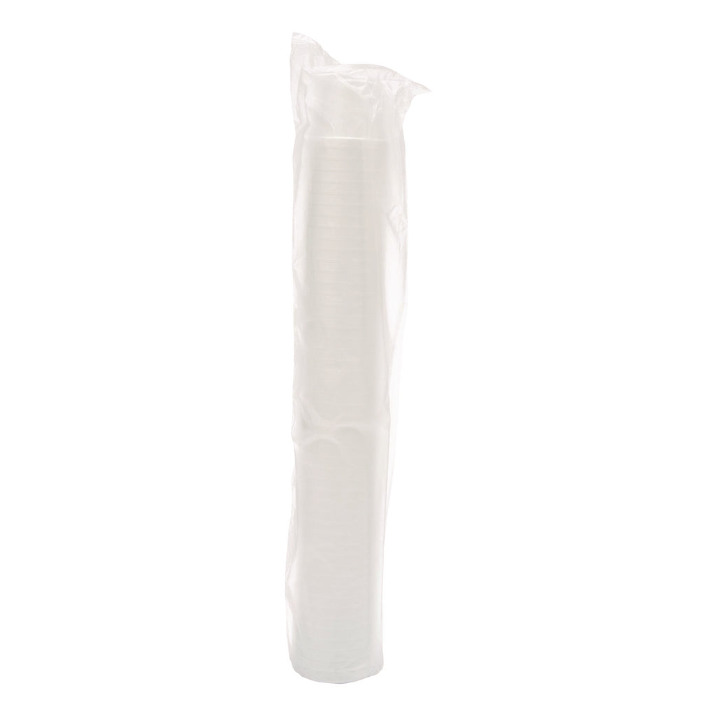 Food Containers, Squat, 8 oz, White, Foam, 1,000/Carton - 
