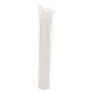 Food Containers, Squat, 8 oz, White, Foam, 1,000/Carton - 