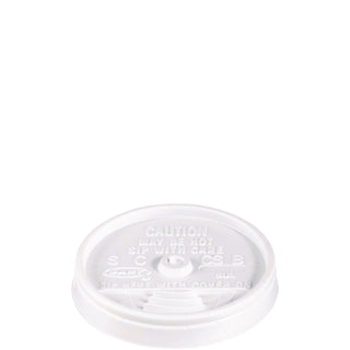 Sip Thru Lids, Fits 6 oz to 10 oz Cups, White, 100/Pack, 10 Packs/Carton - 