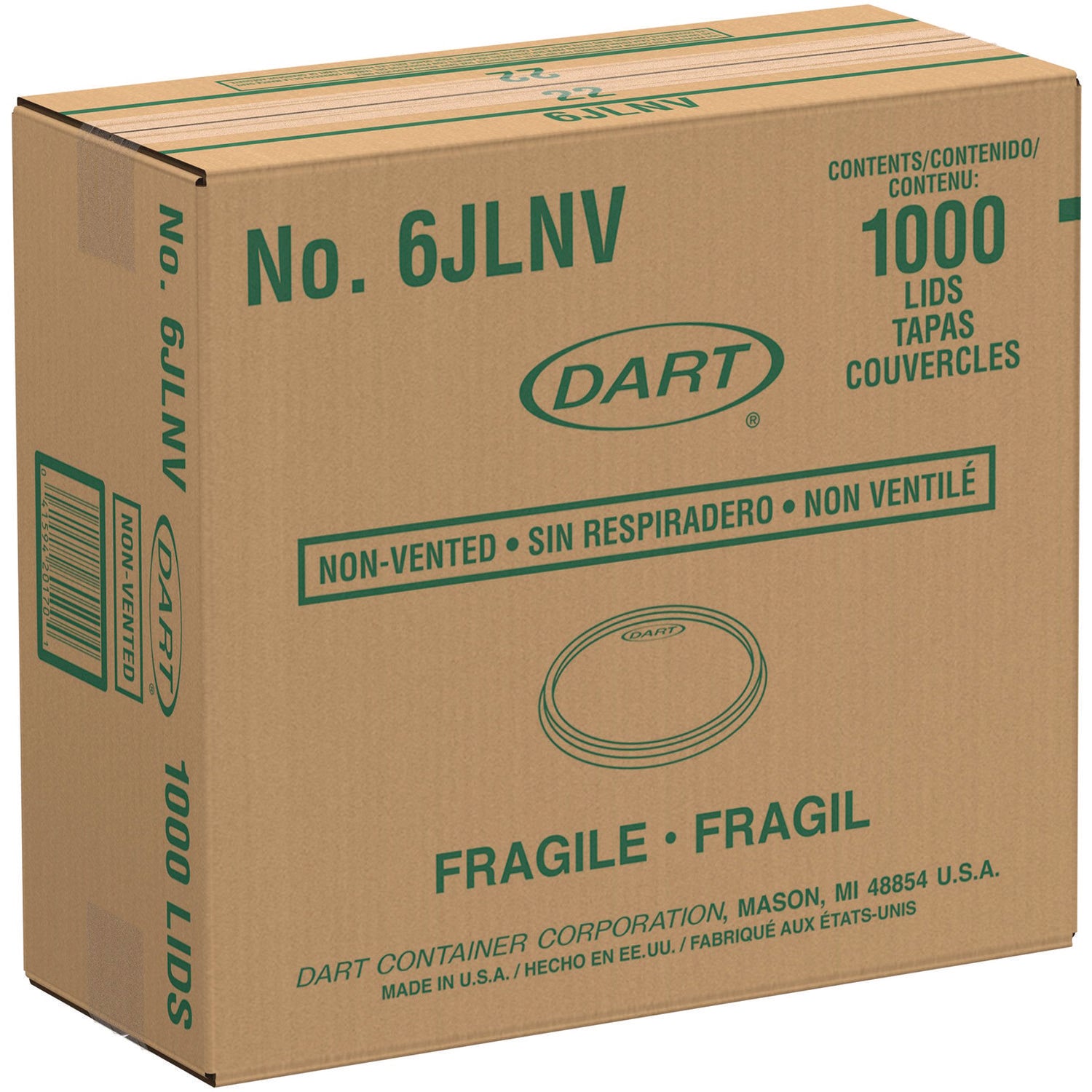 Non-Vented Cup Lids, Fits 6 oz Cups, 2, 3.5, 4 oz Food Containers, Translucent, 1,000/Carton