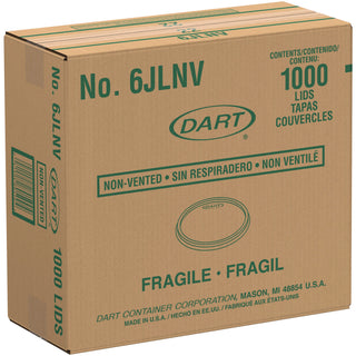 Non-Vented Cup Lids, Fits 6 oz Cups, 2, 3.5, 4 oz Food Containers, Translucent, 1,000/Carton