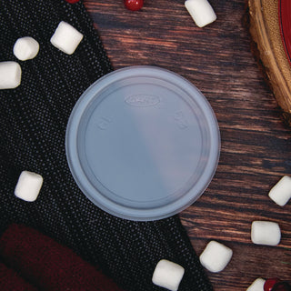 Non-Vented Cup Lids, Fits 6 oz Cups, 2, 3.5, 4 oz Food Containers, Translucent, 1,000/Carton