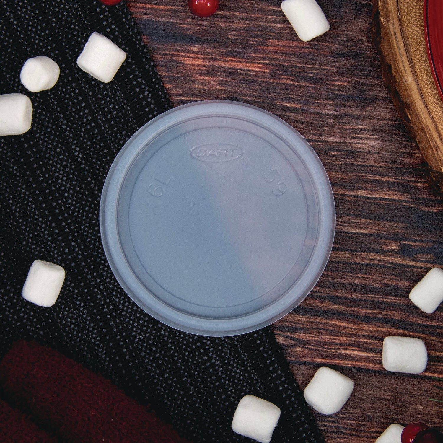 Non-Vented Cup Lids, Fits 6 oz Cups, 2, 3.5, 4 oz Food Containers, Translucent, 1,000/Carton