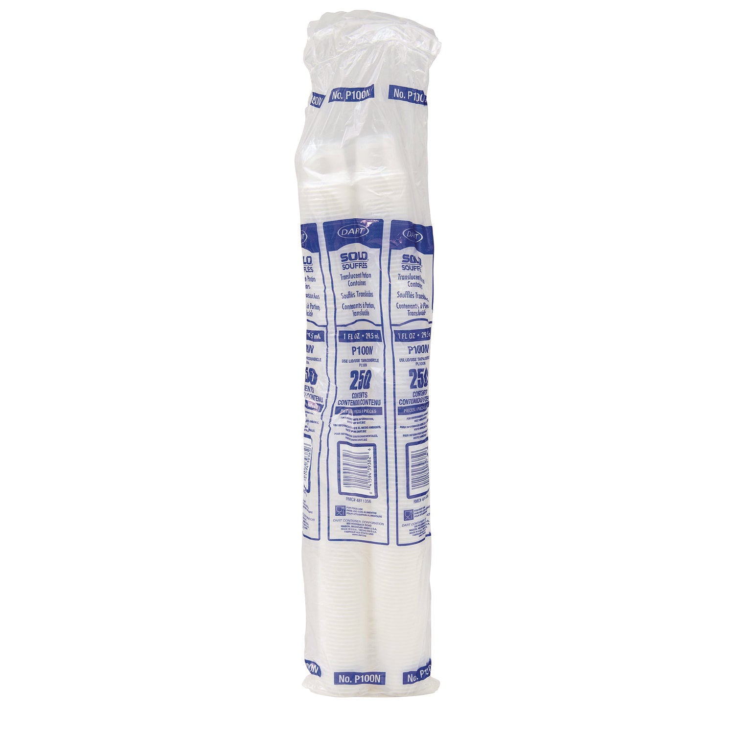 Polystyrene Portion Cups, 1 oz, Translucent, 2,500/Carton