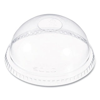 Dome-Top Cold Cup Lids, Fits 16 oz, Clear, 1,000/Carton