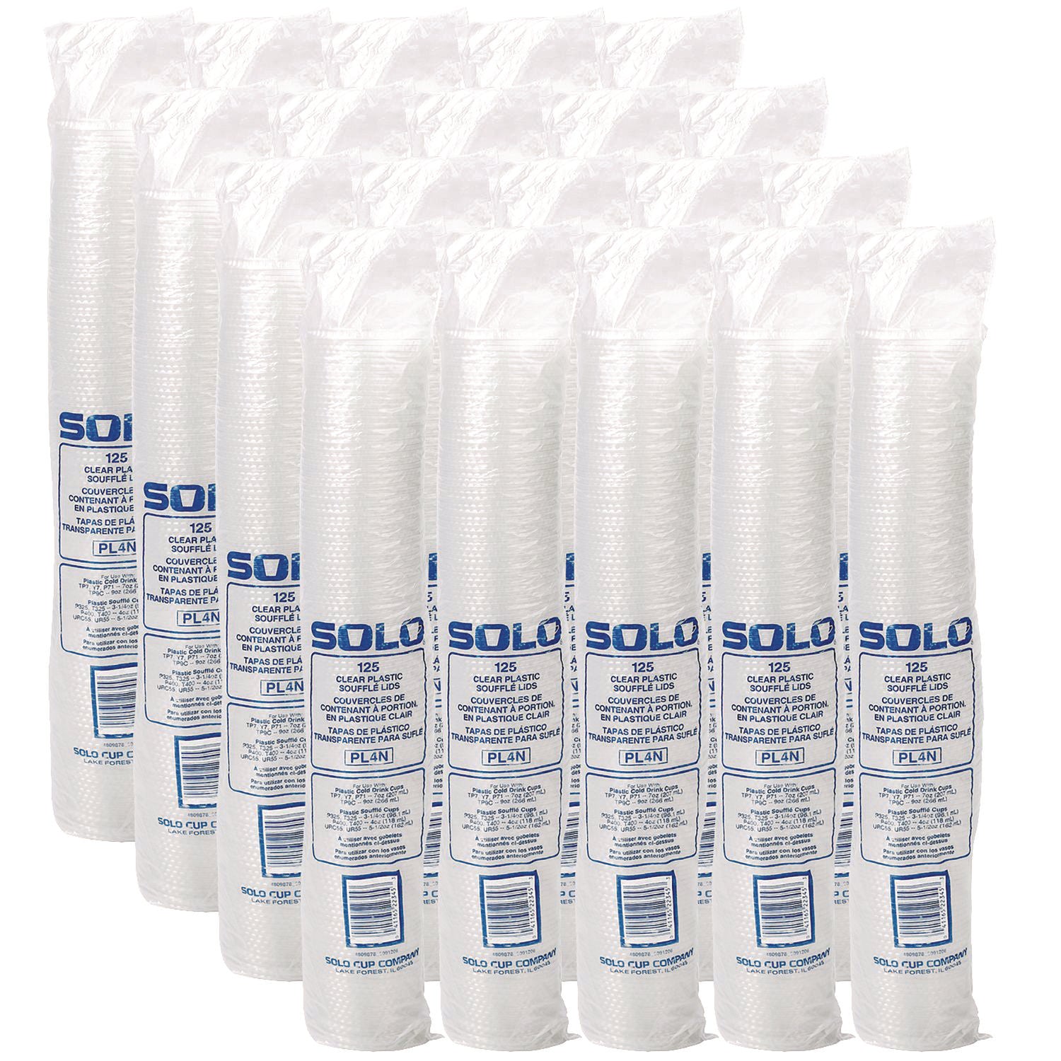 Portion/Souffle Cup Lids, Fits 3.25 oz to 9 oz Cups, Clear, 125/Pack, 20 Packs/Carton