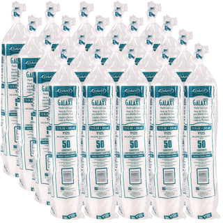 High-Impact Polystyrene Squat Cold Cups, 12 oz, Translucent, 50/Pack