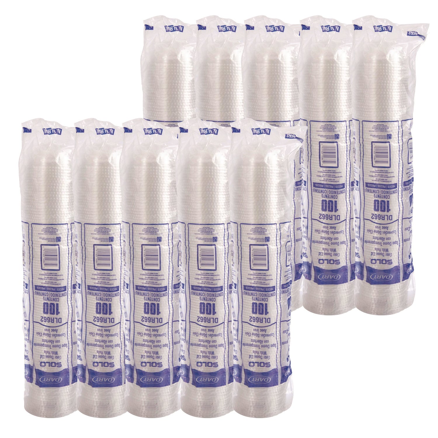 Dome-Top Cold Cup Lids, Fits 16 oz, Clear, 1,000/Carton