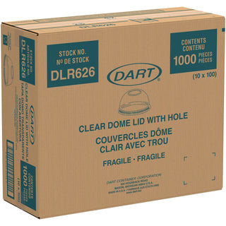 Ultra Clear Dome Cold Cup Lids, Fits 16 oz to 24 oz Cups, PET, Clear, 1,000/Carton