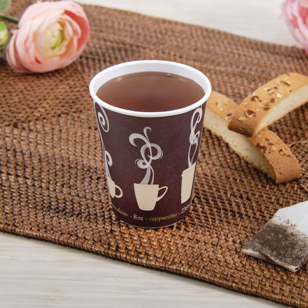 Solo ThermoGuard 8 oz Double Walled Paper Hot Cups - 40 / Bag - Multi - Paper, Polyethylene - Hot Drink, Beverage