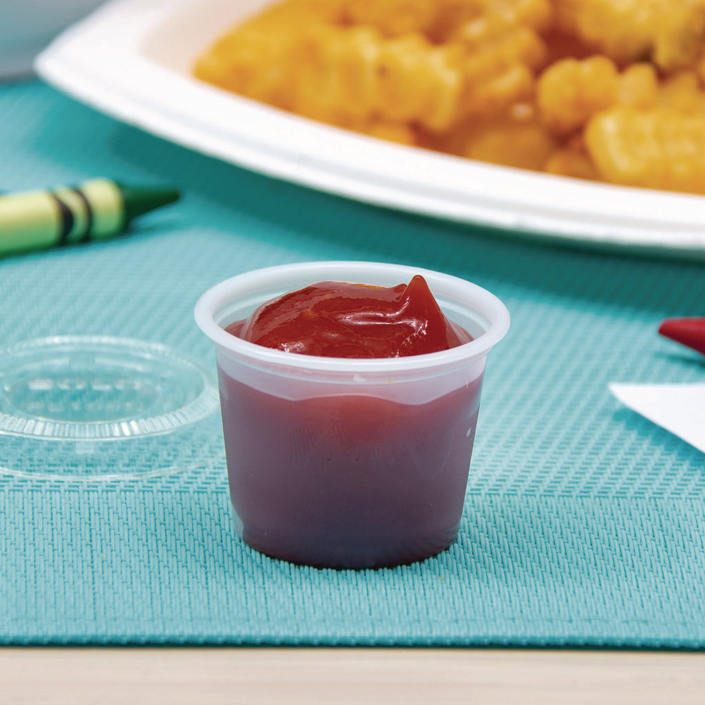 Polystyrene Portion Cups, 1 oz, Translucent, 2,500/Carton