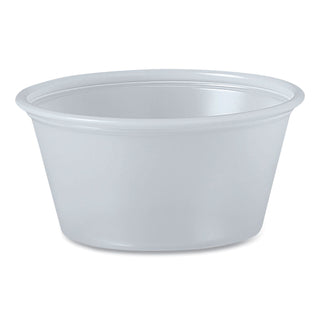 Polystyrene Portion Cups, 2 oz, Translucent, 250/Bag, 10 Bags/Carton
