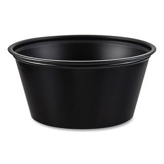 Polystyrene Portion Cups, 3.25 oz, Black, 250/Bag, 10 Bags/Carton