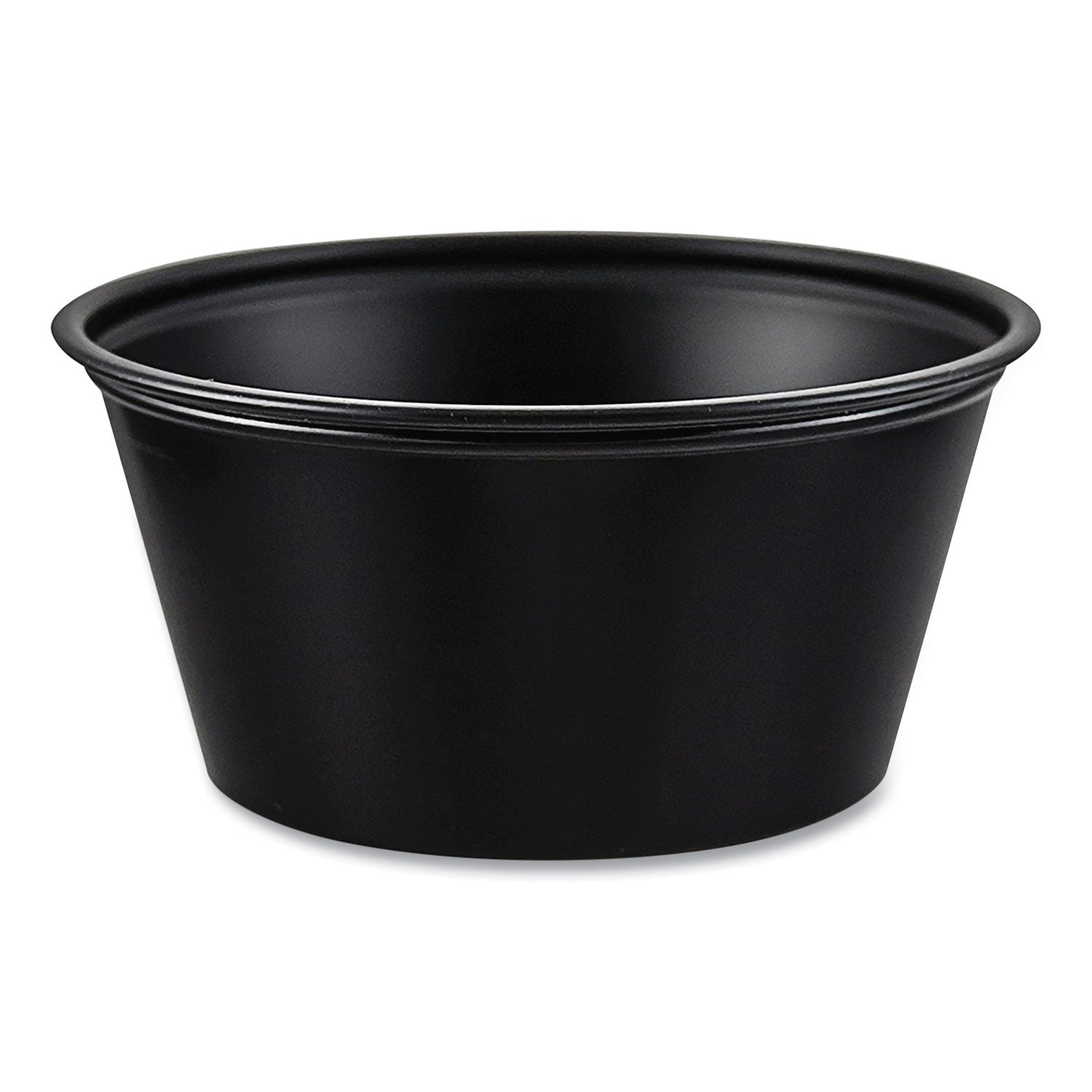 Polystyrene Portion Cups, 3.25 oz, Black, 250/Bag, 10 Bags/Carton